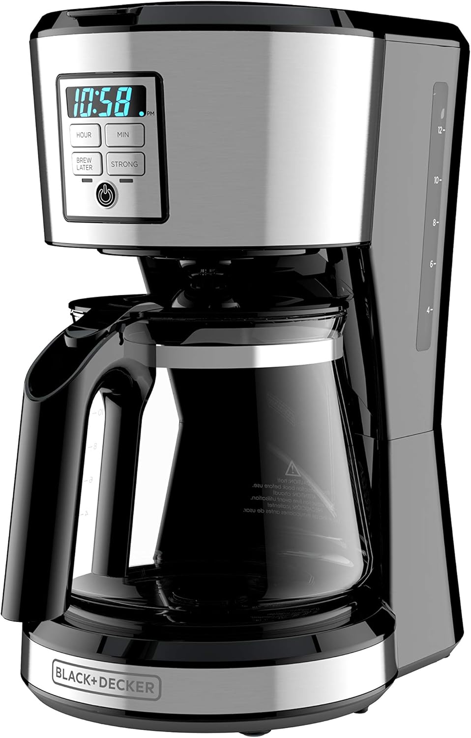 BLACK+DECKER 12 Cup Programmable Coffee Maker in Stainless Steel, CM1231SC