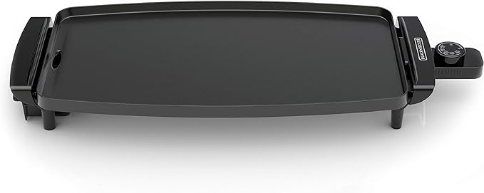BLACK+DECKER Electric Griddle with Removable Temperature Probe, Indoor Grill, Pancake Griddle, Black, GD1810BC
