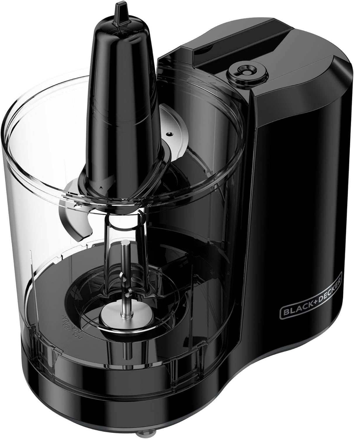 Black+Decker HC300BC Black + Decker 3-Cup Food Processor, One Touch Pulse, Dishwasher Safe Parts, 3-Cup, Black