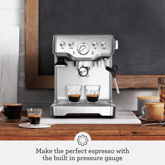 Breville the Infuser Espresso Machine with Milk Frother, Cappuccino & Latte Machine for Home, BES840BSS, Brushed Stainless Steel - PuriLite