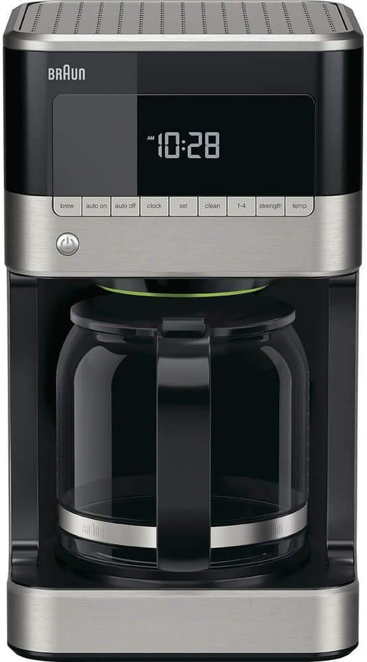 Braun BrewSense Drip Coffee Maker - 12 Cup - KF7150BK, Stainless / Black - PuriLite