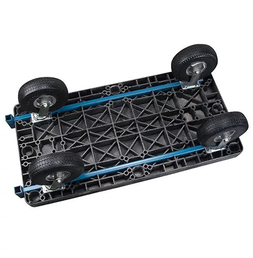 Plastic Platform Truck, 48" L x 24" W, 900 lbs. Cap., Flat Free Wheels