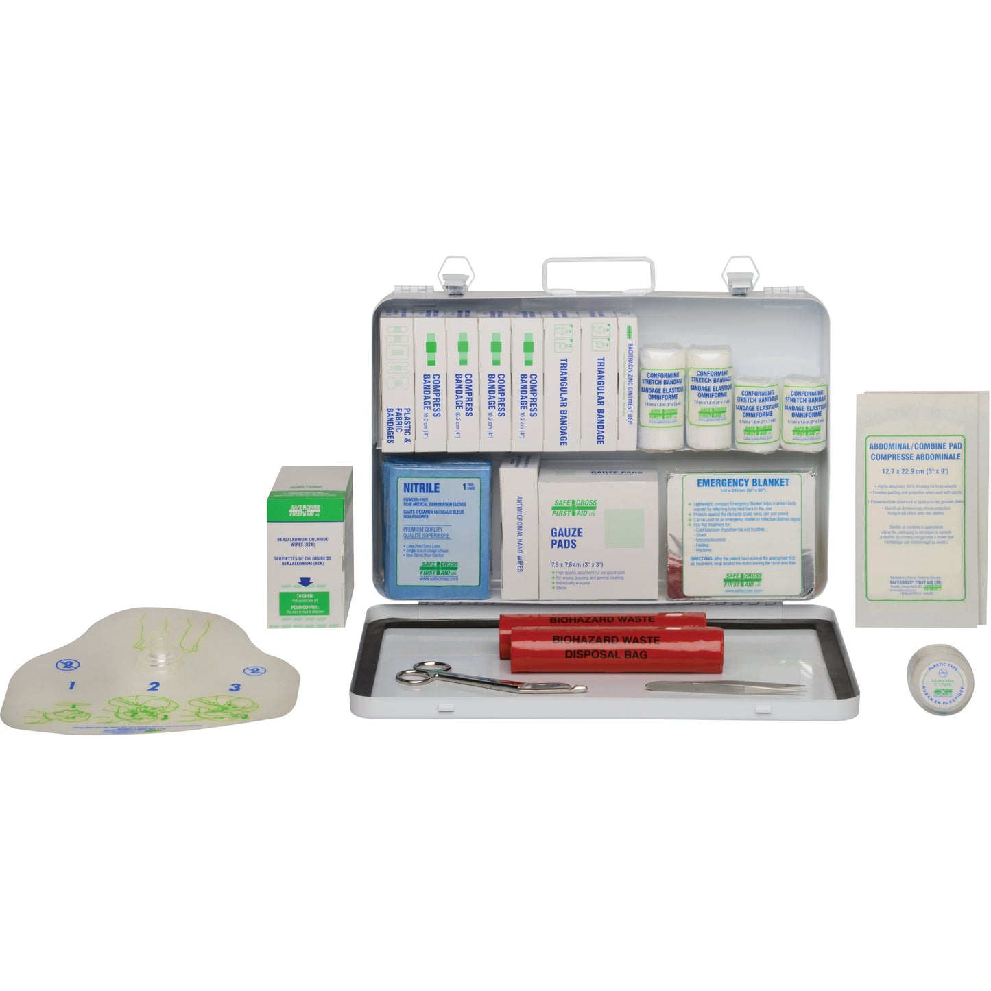 First Aid Kit, CSA Z1220-17 Type 2 Low-Risk Environment, Medium (26-50 Workers), Metal Box