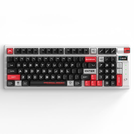 Monka - KG991W Mechanical Gaming Keyboard - 97 Keys with Display Screen - Tri-Mode Connectivity - 4000mAh Battery