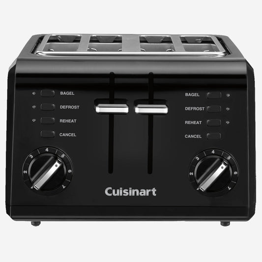 Cuisinart - 4-Slice Toaster, Compact Design, Black