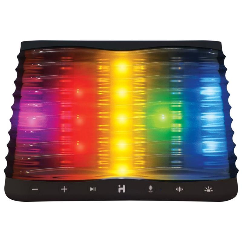iHOME iBT751 - Bluetooth Speaker with Color-Changing Lights, Smart Assistant, 10W Stereo Sound - PuriLite