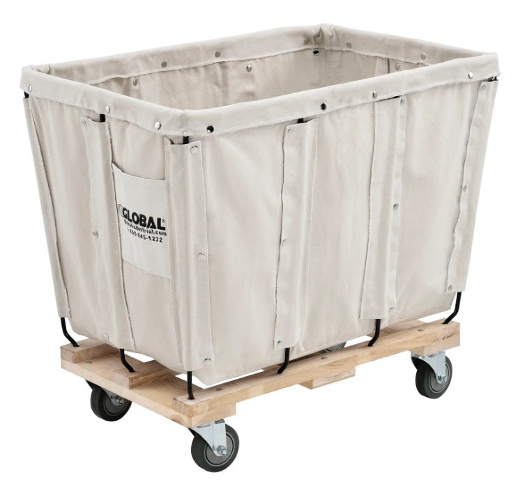 Global Industrial™ KD, 8 Bushel, Canvas Basket Bulk Truck