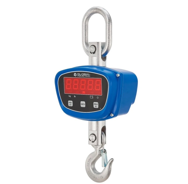 Global Industrial™ LED Digital Crane Scale w/ Remote, 3,000 lb x 1 lb