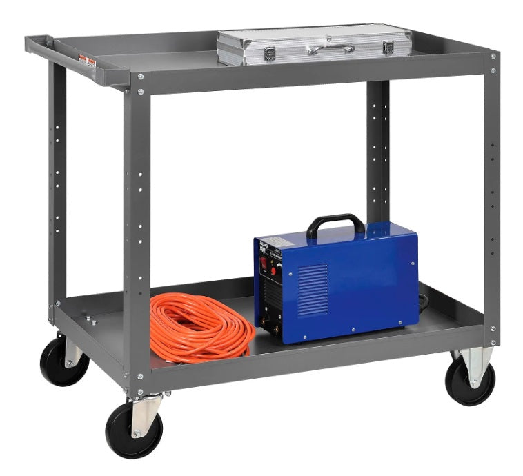 Global Industrial™ Steel Stock Cart w/2 Shelves, 500 lb. Capacity, 36"L x 24"W x 36"H
