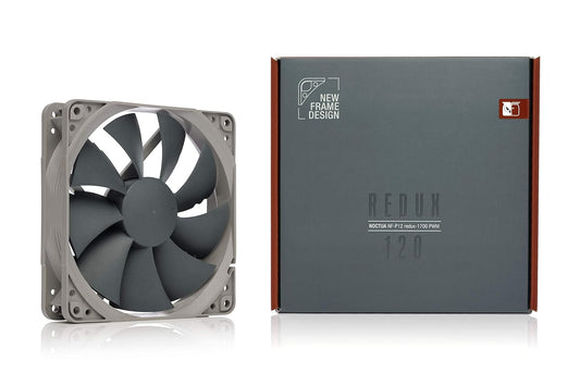 Noctua NF-P12 redux-1700 PWM, High Performance Cooling Fan, 4-Pin, 1700 RPM (120mm, Grey) - PuriLite