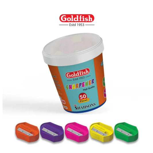 Goldfish Double Screw Pencil Sharpener 50 pcs Bucket - High Quality Blade - PuriLite