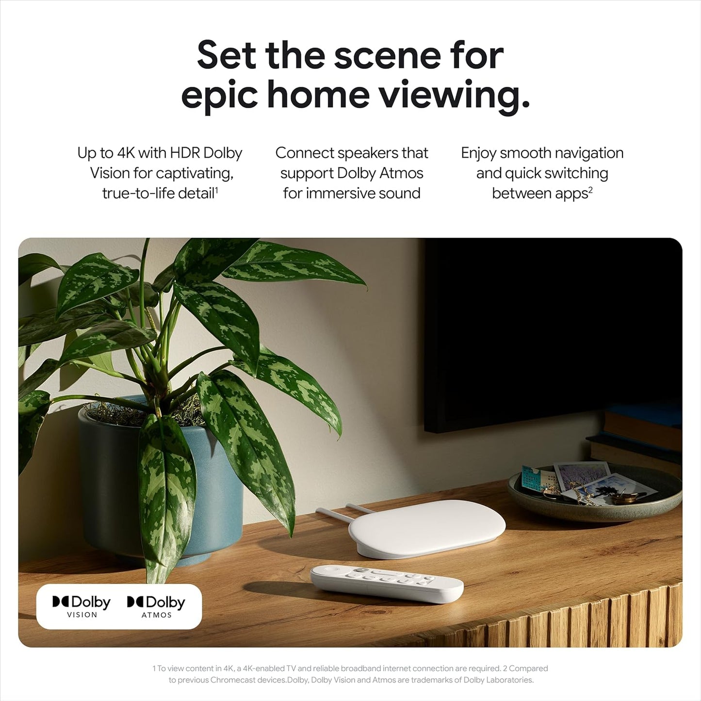 Google TV Streamer (4K) - Fast Streaming Entertainment With Voice Search Remote - Watch Movies, Shows, Live TV, and Netflix in 4K HDR - Smart Home Control - 32 GB Storage - Porcelain