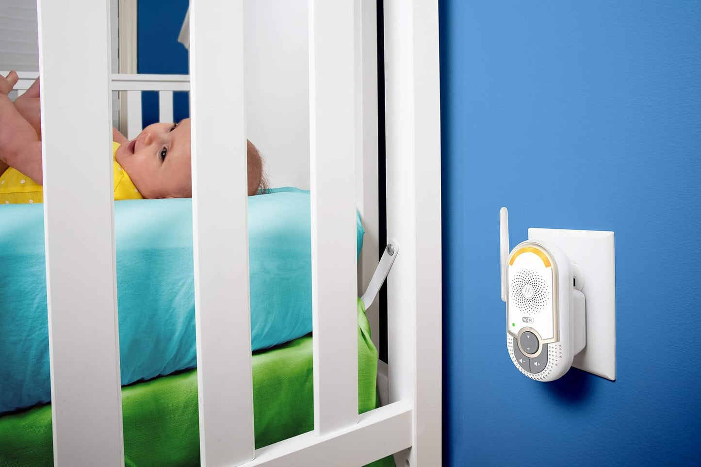 Motorola MBP164CONNECT Audio Baby Monitor - Portable WiFi Smart Intercom and Night Light for Child - 900-Foot Radio Range - 2-Way Talk Communication, Soothing Sounds, Lullabies, Audiobooks