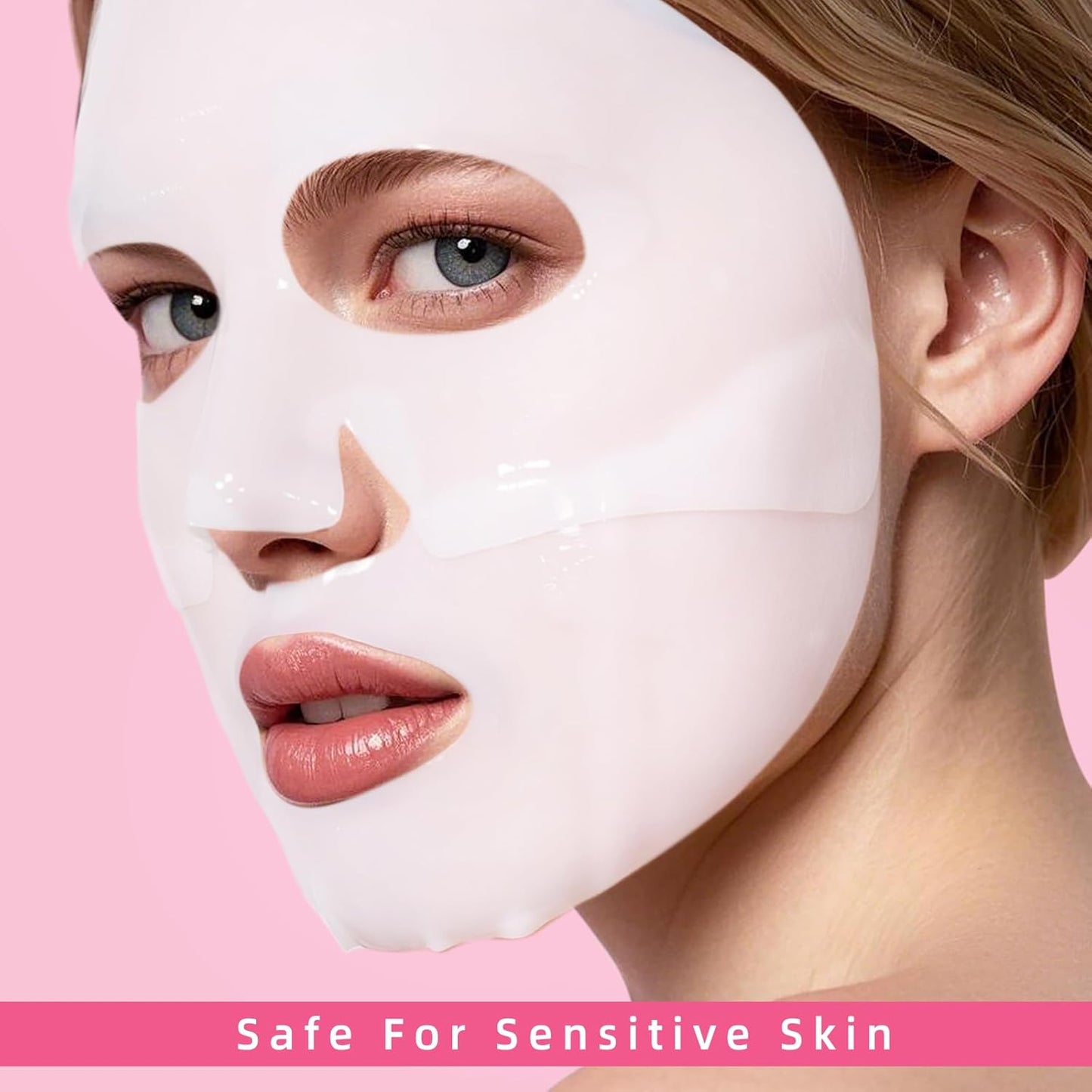 dewyhour Collagen Face Mask: 5 Pack Hydrating Deep Collagen Mask Overnight Sheet Mask with Hyaluronic acid,Pore Minimizing,Elasticity Skin