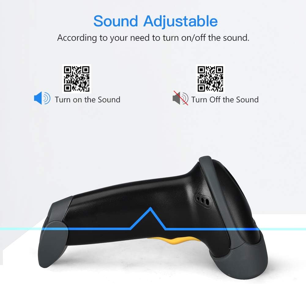 Eyoyo Handheld USB 2D Barcode Scanner, Wired Automatic QR Code Scanner PDF417 Data Matrix Bar Code Reader with Long USB Cable for Mobile Payment, Library Book Convenience Store, Supermarket, Warehouse