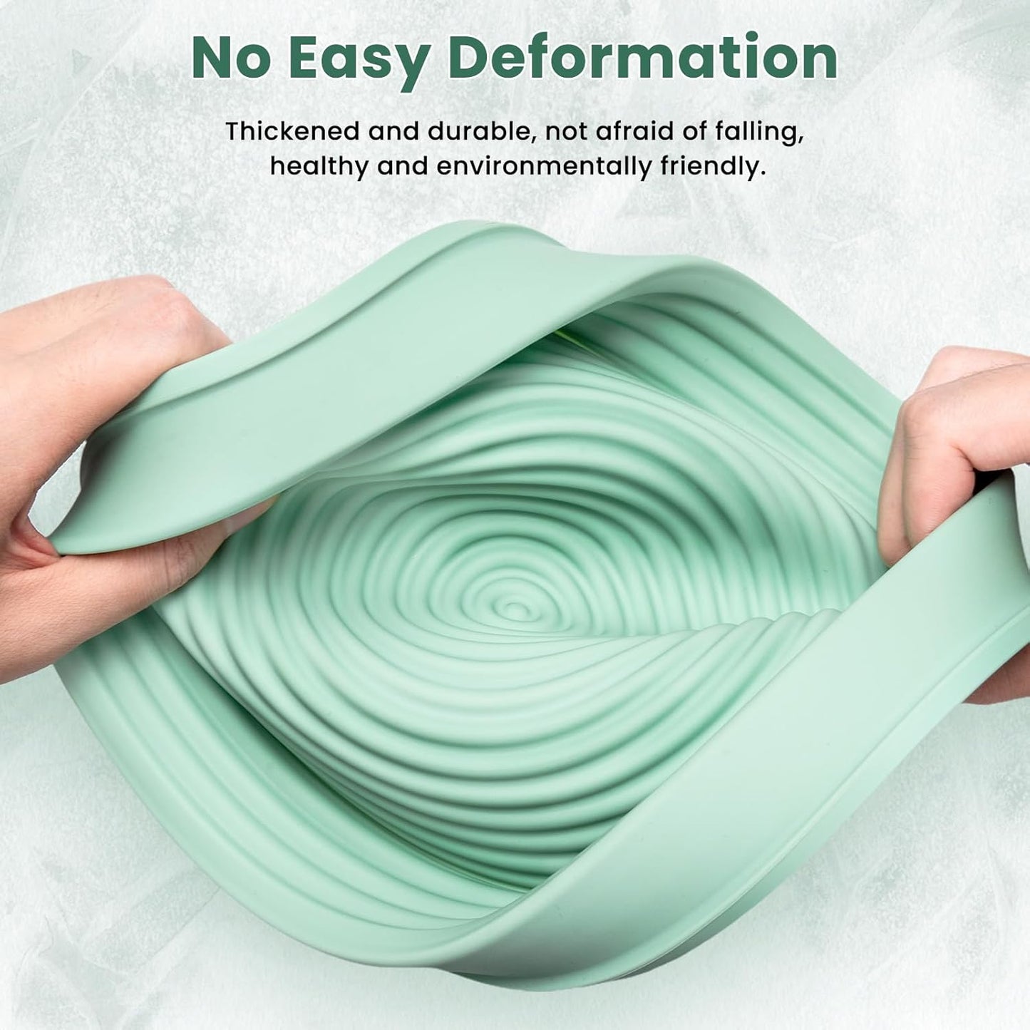 Noverlife Face Ice Bath Bowl, 9 Inch Ice Face Bowl Silicone Face Bowl for Icebath Folding Ice Facial Bowl, Portable Facial Ice Plunge Bowls Faces Cold Bath Washbasin Kit Facial Icebath at Home - Green