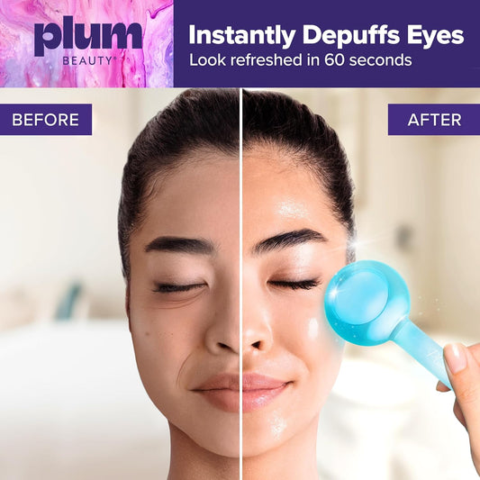 Plum Beauty Facial Ice Globes - Cooling Massage Tools for Refreshing Skincare Routine, Enhances Self Care, Reduces Puffiness - Set of 2 - PuriLite