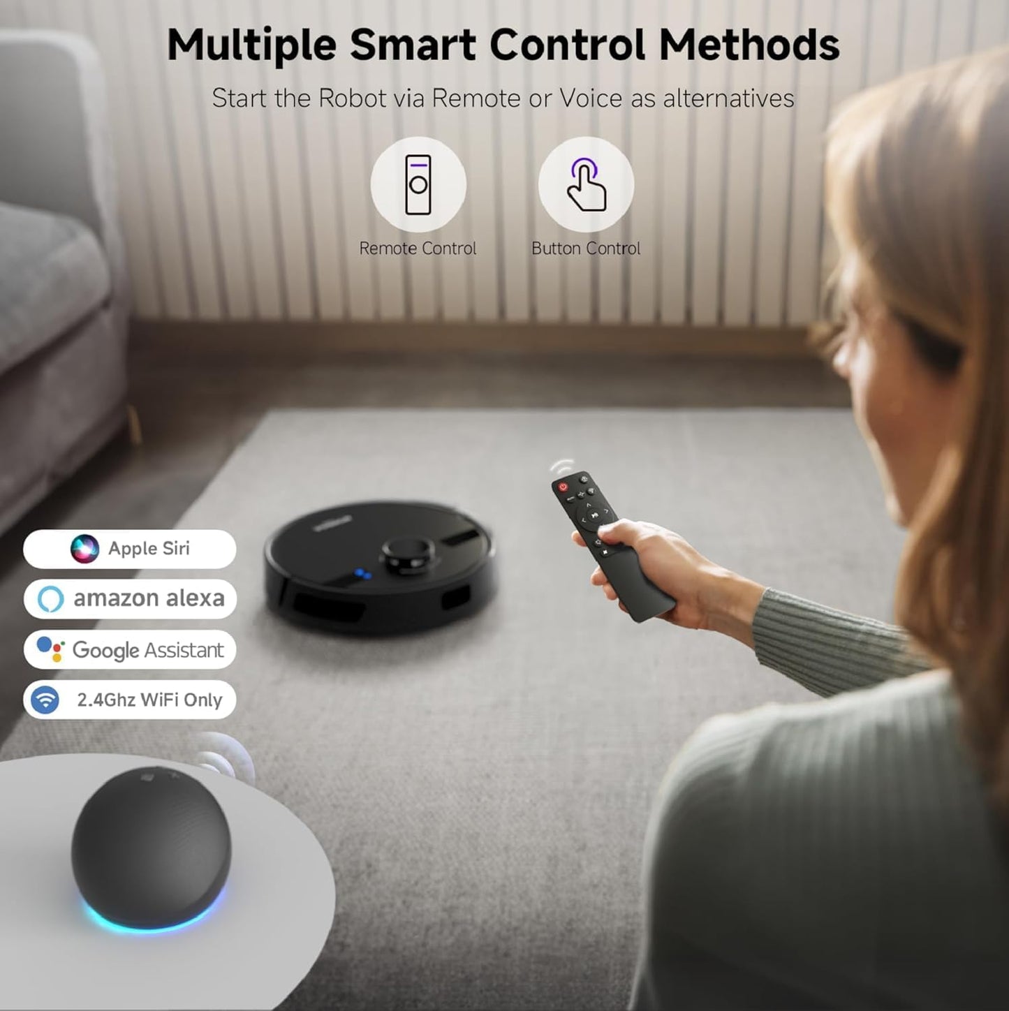 MONSGA Robot Vacuums and Mop 5000Pa, Self-Emptying, 3.5L 60-Day Capacity, Lidar Navigation,Home Mapping, Schedule, Wi-Fi/App/Alexa/Remote, 180mins Runtime, Robot Vacuums for Pet,Hard Floor,Carpet