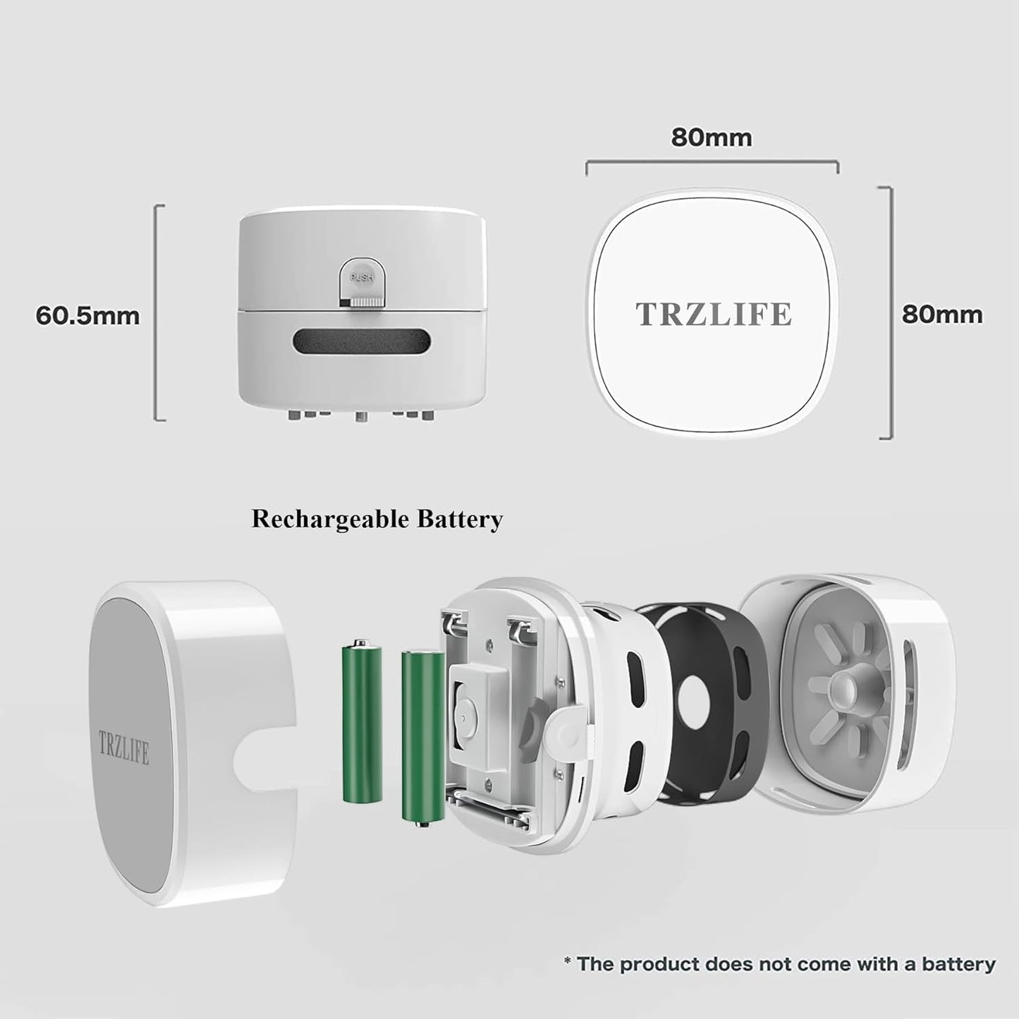 TRZLIFE Desk Vacuum Cleaner, Upgraded Mini Desktop Vacuum AA Battery More Durable Desk Accessory Sucks up Tiny Items and Crumbs from Desktop Drawer Countertop Ideal as an Easter White Elephant Gift
