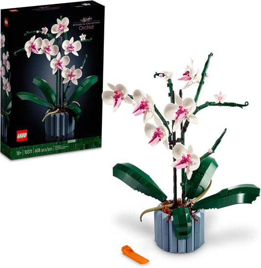 LEGO Botanicals Orchid - Artificial, Fake Indoor Flowers Building Set for Home, Kitchen, Desk Decoration, Adults Ages 18+ - Gift for Graduation - 10311