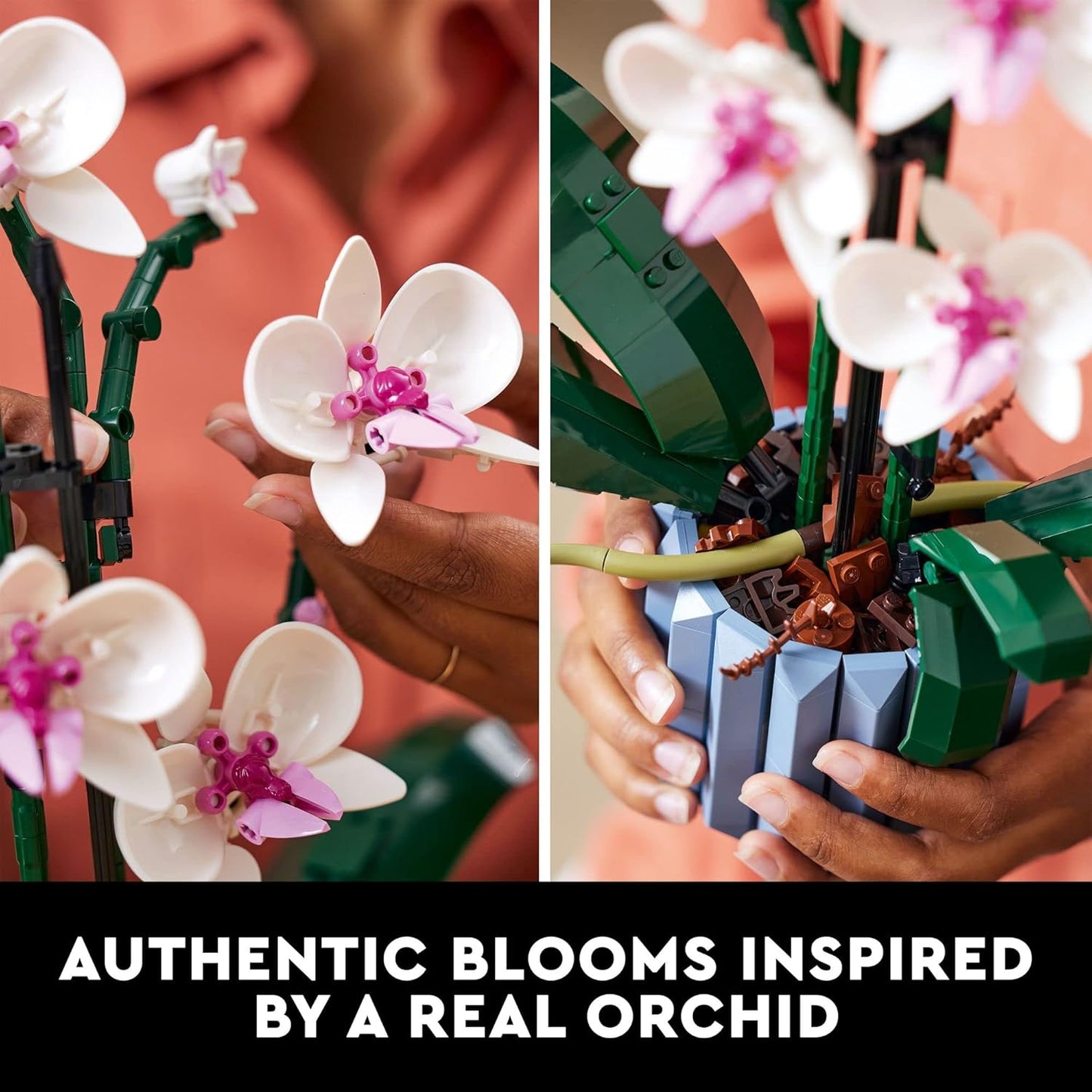 LEGO Botanicals Orchid - Artificial, Fake Indoor Flowers Building Set for Home, Kitchen, Desk Decoration, Adults Ages 18+ - Gift for Graduation - 10311