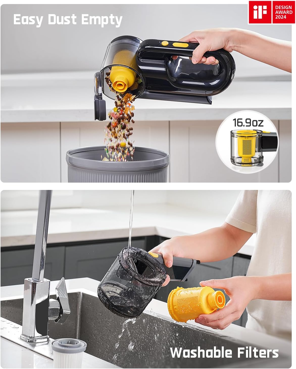 Fanttik Fold V10 Apex Pivot Car Vacuum, 17000Pa Handheld Vacuum Cordless High Power, Portable Vacuum, Smart LED Display, DynamicClean™ Vacuum for Car Home Pet (Deluxe with Flexible Hose&Pet Brush)