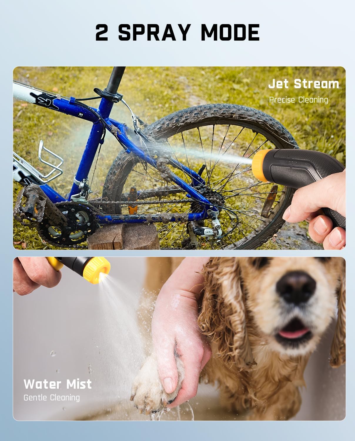 Fanttik NB8 Nano Portable Cordless Electric Sprayer w/2.1Gal Tank, Retractable Spray Head, 3*2600mAh Lithium Battery, IPX5, 72-98PSI, Portable Pressure Washer for Garden, Camping Shower, Pet Cleaning