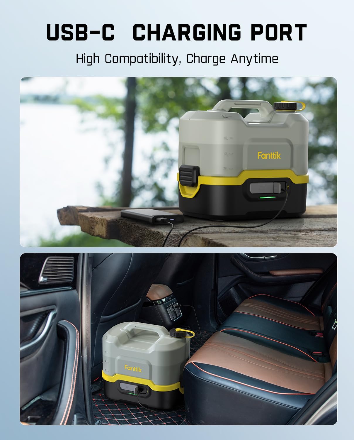 Fanttik NB8 Nano Portable Cordless Electric Sprayer w/2.1Gal Tank, Retractable Spray Head, 3*2600mAh Lithium Battery, IPX5, 72-98PSI, Portable Pressure Washer for Garden, Camping Shower, Pet Cleaning