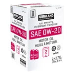 Kirkland Signature 0W20 Full Synthetic Motor Oil, 2-pack