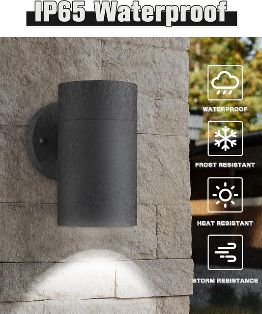 Ken & Ricky Outdoor Wall Sconce, Exterior Wall Light Fixtures, Cylinder Outside Lights for House Porch Garage Patio Doorway Entryway -2 Pack