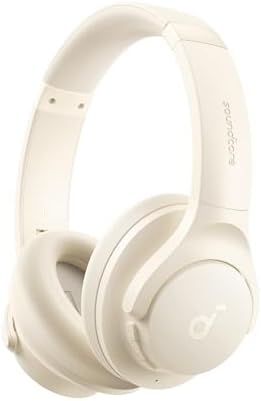 soundcore by Anker Q20i Hybrid Active Noise Cancelling Headphones, Wireless Over-Ear Bluetooth, 40H Long ANC Playtime, Hi-Res Audio, Big Bass, Customize via an App, Transparency Mode, Ideal for Travel