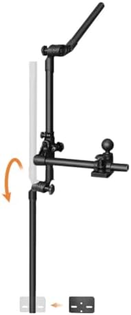 Strg Transducer Bracket with Fish Finder Mount for Kayak/Boat, Livescope Fish Finder Transducer Mount for Garmin/Lowrance, Compatible with RAM Mounts C Size/1.5'' Double Socket Arm (Foldable)