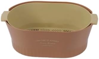 Kitchen Washbas Food Strainer Drain Basket Rotating Drainer Double-Layer Basin Vegetable Fruit Washing Strainer