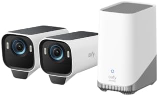 eufy Security eufyCam S3 Pro 4-Cam Kit, Solar Camera Outdoor Wireless, MaxColor Night Vision, 4K Security Camera with Solar Panel, Face Recognition AI, Expandable Local Storage, No Monthly Fee