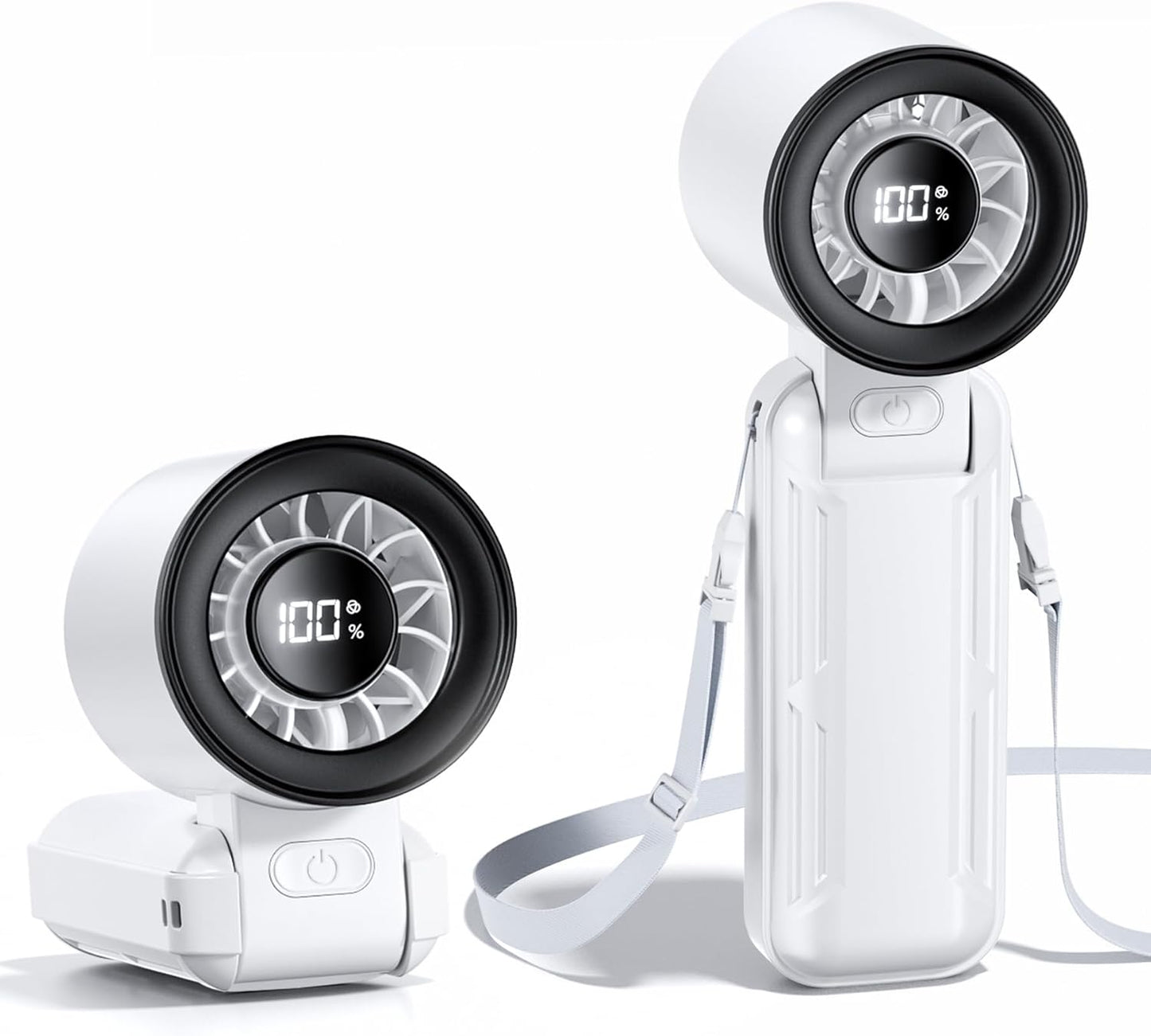 Portable Handheld Fan, 135° Foldable Mini Quiet Turbo Fan, 5 Speed Table Fan, Small USB Fan Rechargeable Fan for Indoor, Outdoor