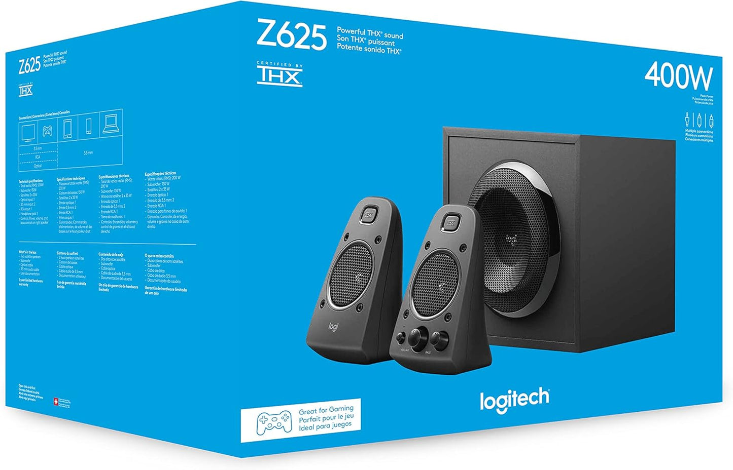 Logitech Z625 Powerful THX Sound 2.1 Speaker System for TVs, Game Consoles and Computers