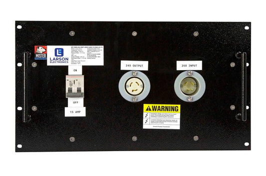 1 Phase Buck & Boost Step-Up Rack Mounted Transformer - 208V Primary - 240V Secondary - 20 Amps - 50/60Hz - Flange Mounted Plug/Receptacle