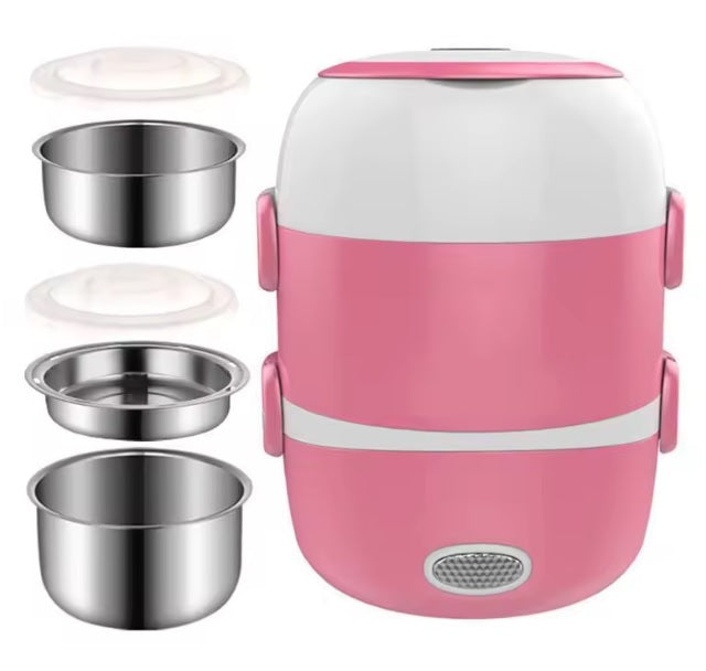 Purilite Select Electric Lunch Box 3-Layer 2L Portable Heating Bento Rice Cooker 110V - PuriLite