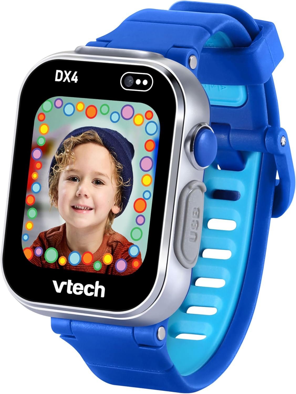 VTech KidiZoom Smartwatch DX4, Blue (Bilingual Version)