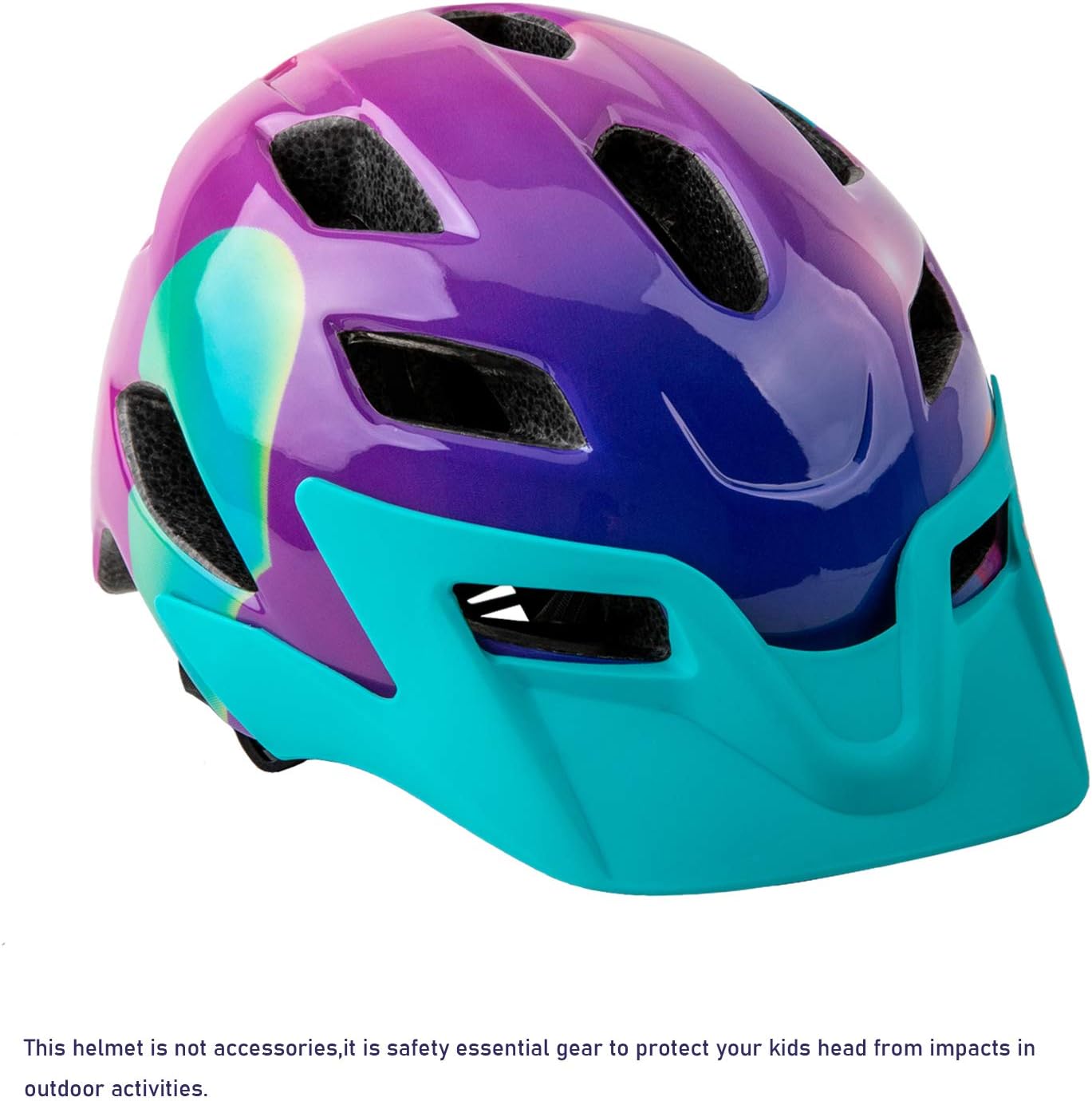 Kids Helmet, SIFVO Kids Bike Helmet Boys and Girls Bike Helmet 5-14, Bike Helmet Kids with Removable Visor Youth Bike Helmet Multi Sport Safe and Comfortable (50-57cm)