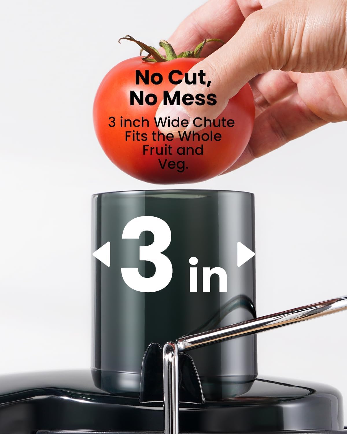 GDOR 800W Juicer Machine 3" Wide Mouth Juicer for Whole Fruits and Vegetables 3 Speeds Juice Extractor Machine Quick Juicing Centrifugal Juicer Easy to Clean with Brush Stainless Steel BPA-Free