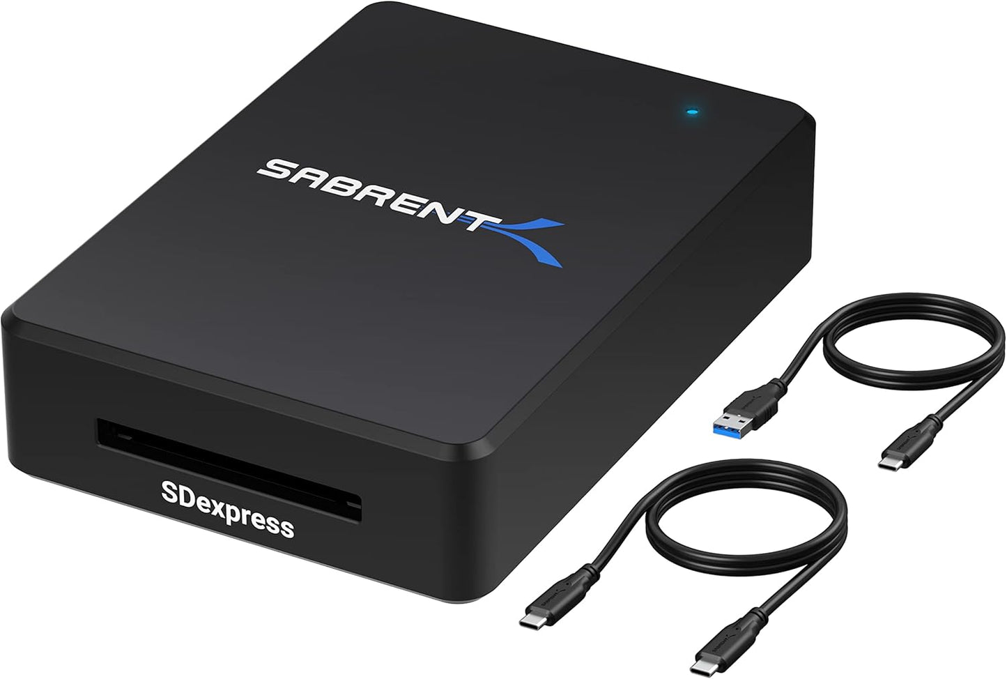 SABRENT SD Express 7.1 USB C Card Reader, USB 3.2 External Memory Card Reader high Speed Data Transfer 985 MBps, SD-Express Adapter Compatible with V90, V60, V30, UHS-II, UHS I, SD Cards (CR-SDX7)