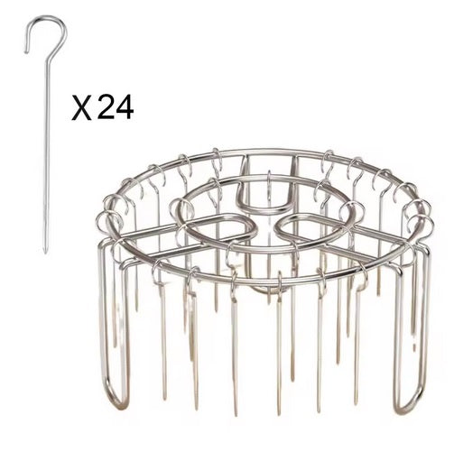 Purilite Select Stainless Steel Vertical Grill Rack – Detachable BBQ Skewer Holder Stand for 12/24/49 Skewers, Even Heat Barbecue Cooking - PuriLite