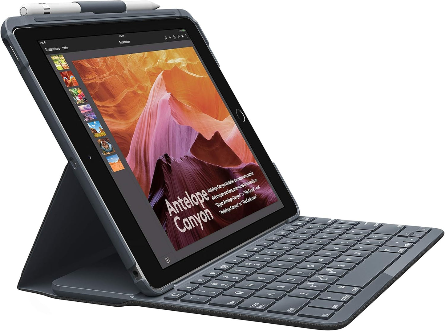 Logitech Slim Folio with Integrated Bluetooth Keyboard for iPad (5th and 6th Generation)