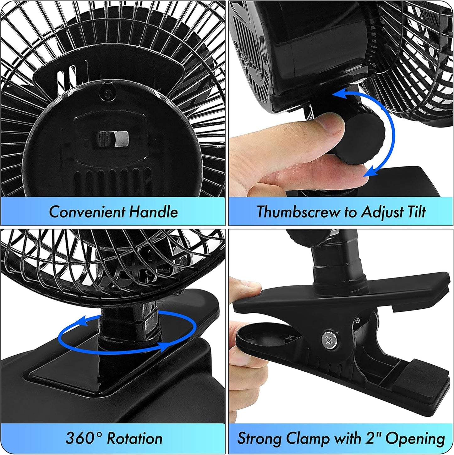 CZ6XMBK-EC Clip/Desk Combo Fan