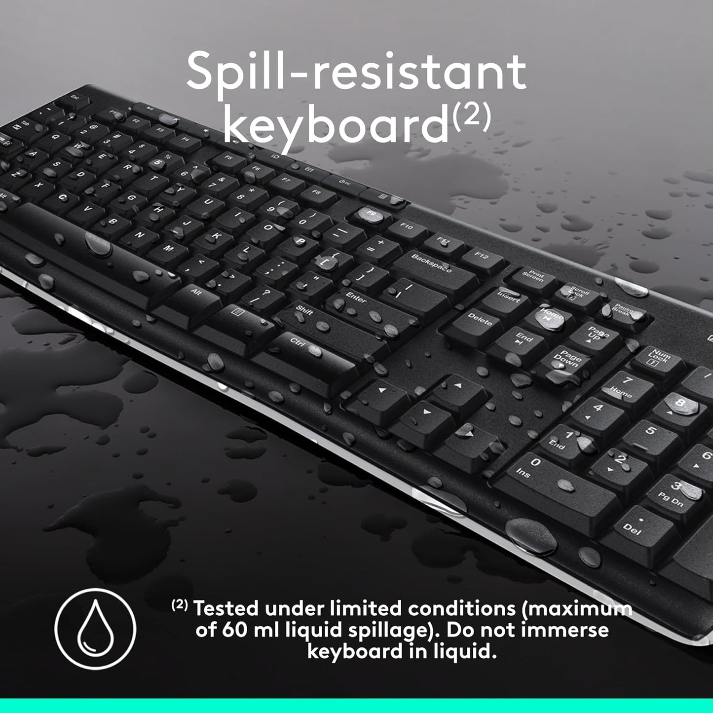 Logitech MK270 Wireless Keyboard and Mouse Combo for Windows, 2.4 GHz Wireless, Compact Mouse, 8 Multimedia and Shortcut Keys, 2-Year Battery Life, for PC, Laptop