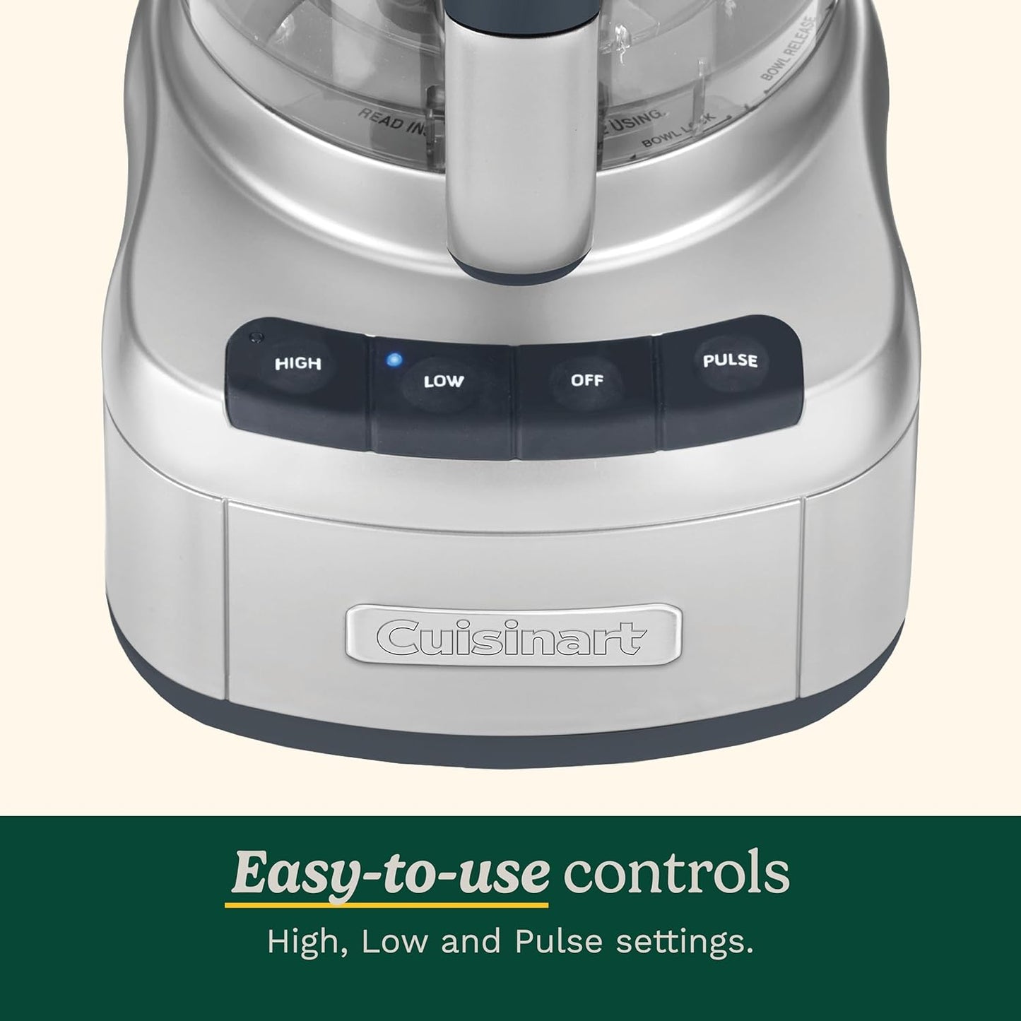 Cuisinart Elemental 8-Cup (2L) Food Processor with Attachments, 350W, Silver (FP-8SVEC)