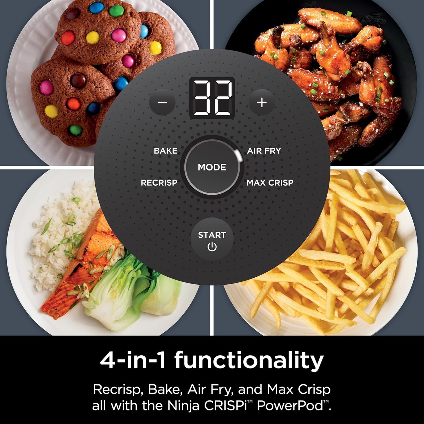 Ninja Crispi Air Fryer, Microwave, Freezer & Dishwasher Safe, Non Toxic Glass Portable Cooking System, 4 QT & 6 Cup Glass Containers with Storage Lids, Easy Meals, Air Fry, Bake, & More Grey, FN101CGY