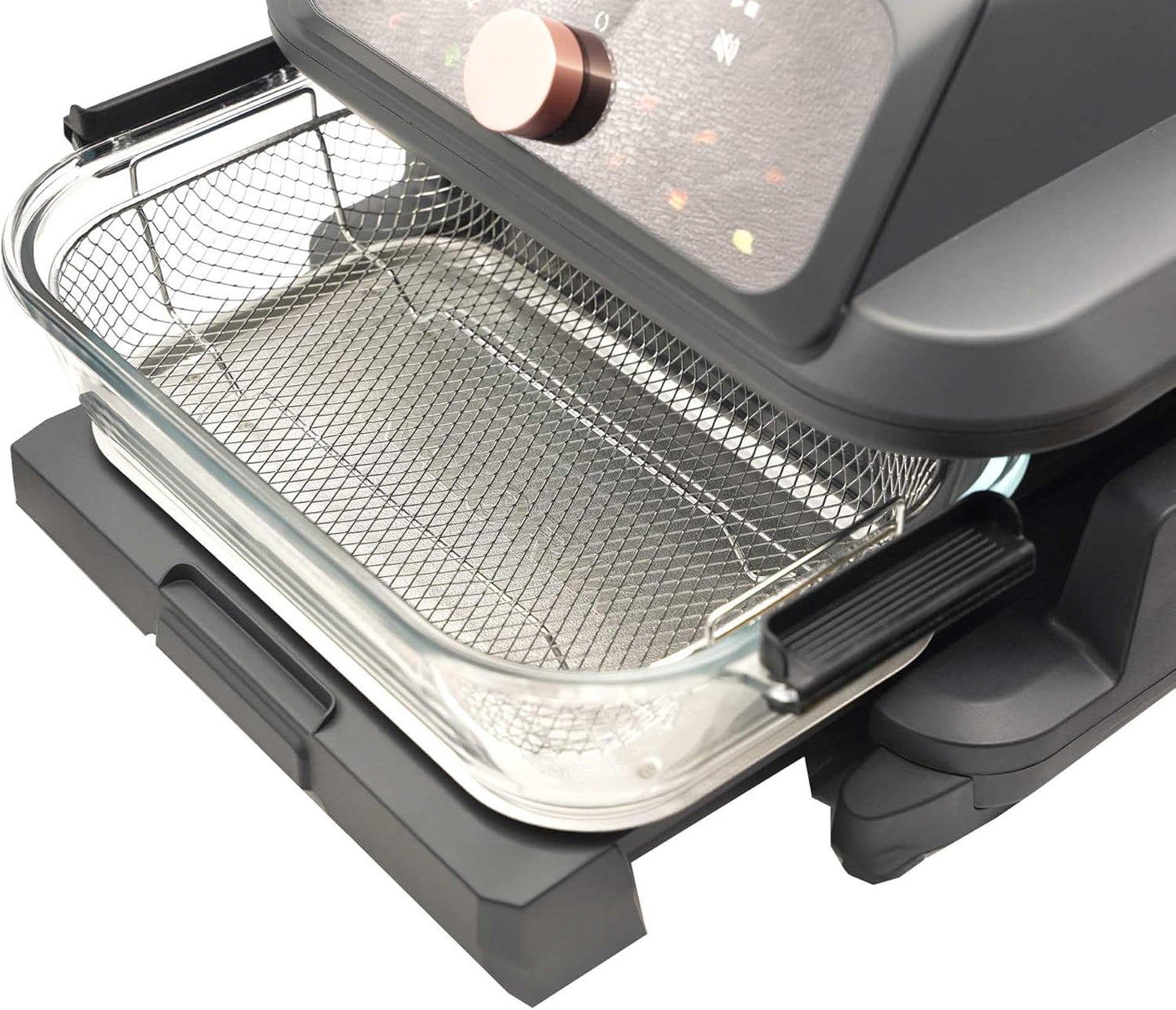 Livwell 6 Quart Glass Container Air Fryer with Pull-Out Drawer & Lid, PFOA & PFAS-Free, 12 Presets, Dishwasher-Safe, Family-Sized One Dish Meal for Baking, Roasting & Crispy Frying