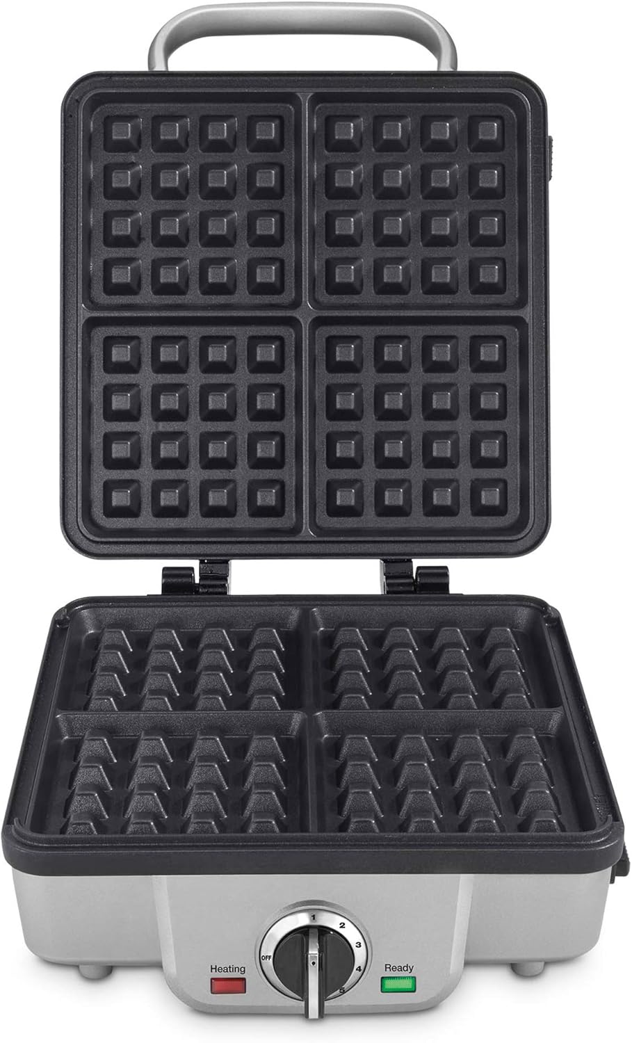 Cuisinart Belgian Waffle Maker with Pancake Plate, Non-Stick Removable Plates, Silver (WAF-350C)